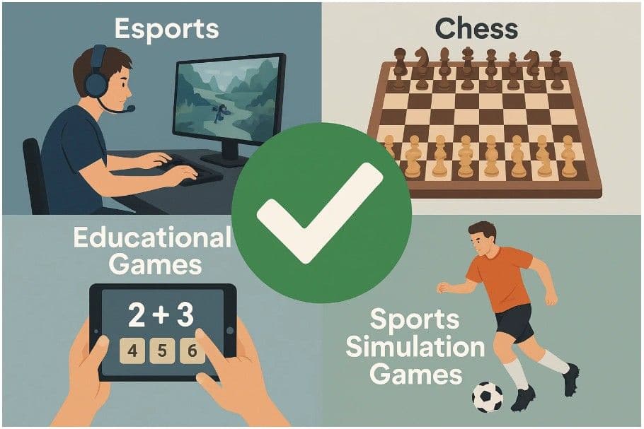 esports, chess, educational games, and sports esports, chess, educational games, and sports